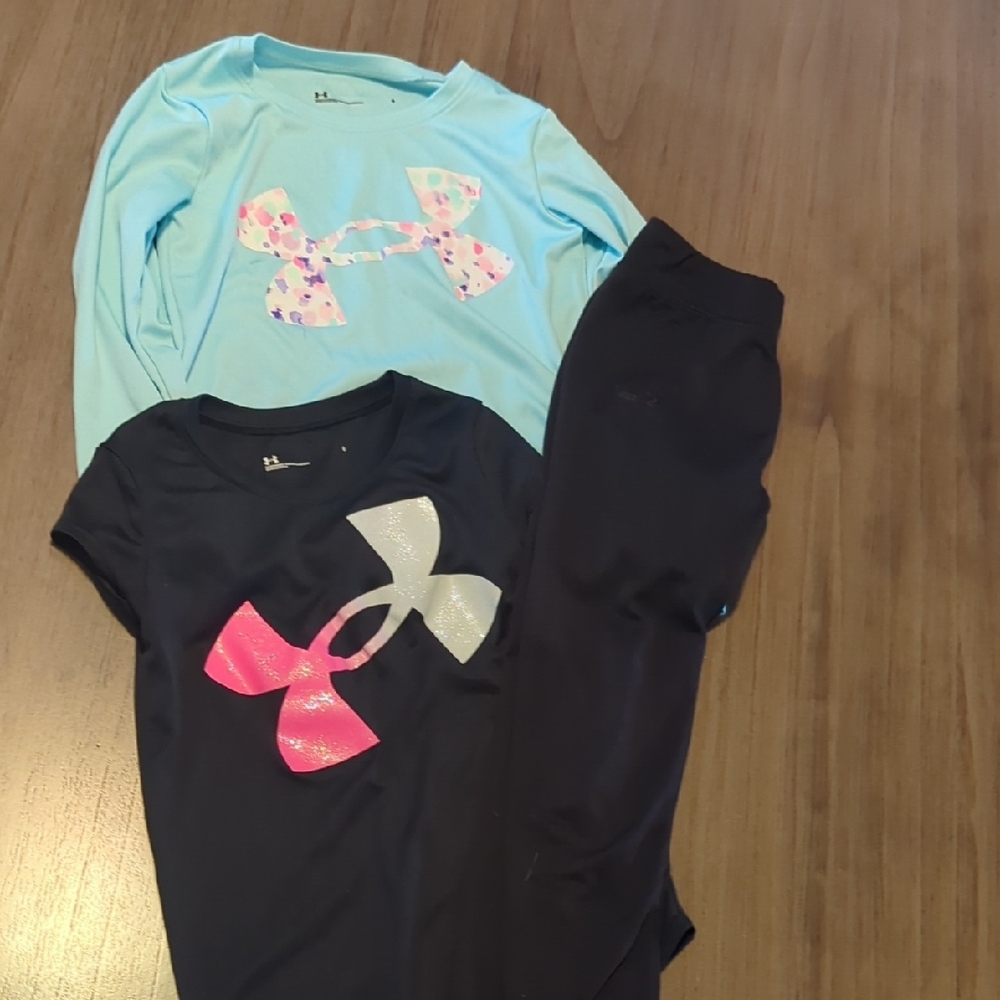 Under Armour Kids' Blue and Black Logo Shirts with Pants Set